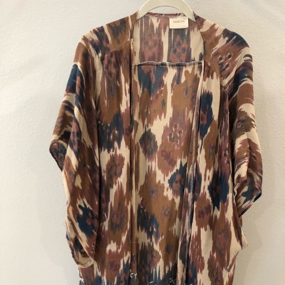 Anthropologie kimono with tassels